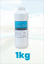 Bottle of L'equi EcoFlush Bioremediation Agent with a blue label on a white background